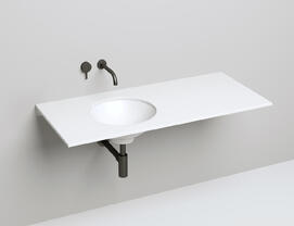 Раковина встраиваемая снизу Salini  Marea 05 S-Stone 42 см 1802205M из искусственного камня, матовая белая