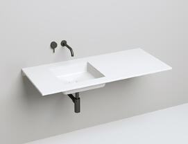 Раковина встраиваемая снизу Salini  Marea 07 S-Stone 42 см 1802207M из искусственного камня, белая матовая