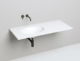 Раковина встраиваемая снизу Salini  Marea 11 S-Stone 55 см 1802211M из искусственного камня, белая матовая