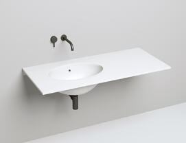Раковина встраиваемая снизу Salini  Marea 12 S-Sense 56 см 1101109G из литьевого мрамора, глянцевая белая