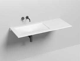 Раковина встраиваемая снизу Salini  Marea 13 S-Stone 70 см 1802213M из искусственного камня, белая матовая