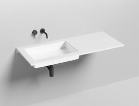 Раковина встраиваемая снизу Salini  Marea 14 S-Stone 60 см 1802214M из искусственного камня, белая матовая