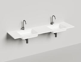 Раковина подвесная Salini  Onda S-Stone 180 см 1402202MF из искусственного камня, RAL полностью, с донным клапаном