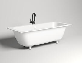 Ванна из литьевого мрамора Salini  Orlanda Axis Kit 191х80 S-Sense 103311G белая глянцевая, встраиваемая