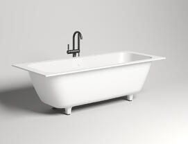 Ванна из литьевого мрамора Salini  Orlandа Axis S-sense 191х80 103211G белая глянцевая, встраиваемая