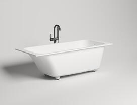 Ванна из литьевого мрамора Salini  Orlanda Kit S-sense 170х80 102116G белая глянцевая, встраиваемая
