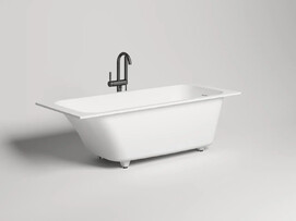 Ванна из литьевого мрамора Salini  Orlanda Kit S-sense 180x80 102112M белая матовая, встраиваемая