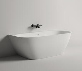 Ванна из литьевого мрамора Salini  Sofia Wall 170x80 S-sense 102512G белая глянцевая, пристенная