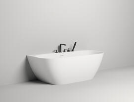 Ванна из литьевого мрамора Salini  Sofia Wall 180x85 S-sense 102513G белая глянцевая, пристенная