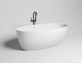 Ванна из литьевого мрамора Salini  Alda S-sense 178x92 101911G белая глянцевая, отдельностоящая (уценка: с экспозиции )