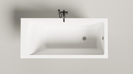 Ванна из литьевого мрамора Salini  Cascata 150x70 105021M белая матовая