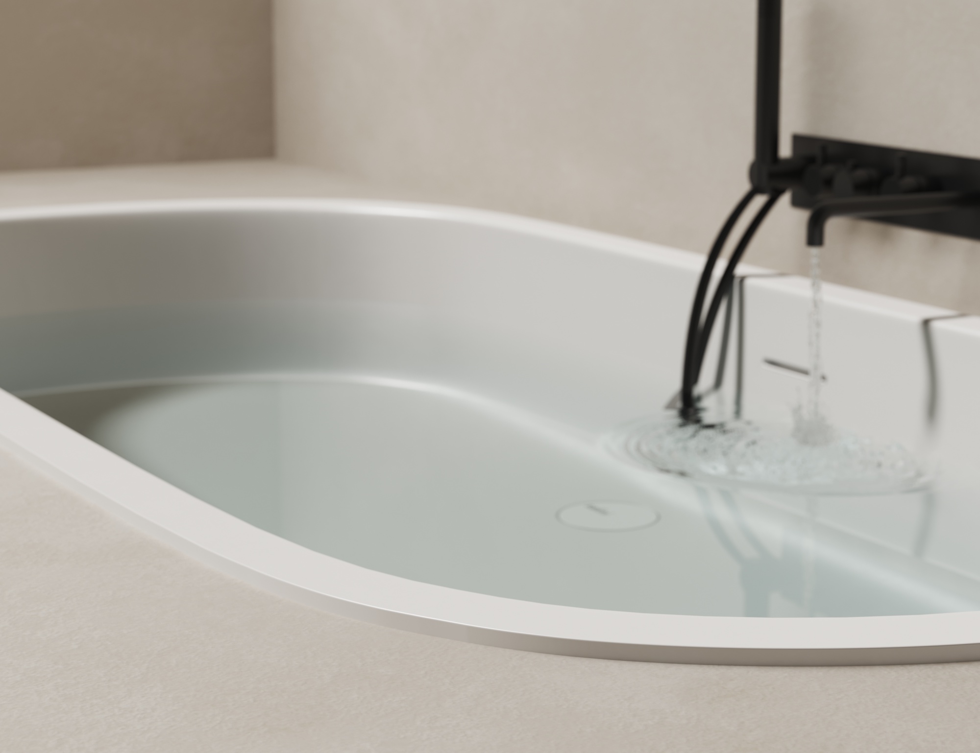 Ванна из литьевого мрамора Salini Ornella Axis Kit 170x75 103513G S-Sense белая глянцевая, размер 170х75, цвет белый - фото 8