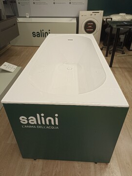 Фото Ванна из литьевого мрамора Salini  Ornella Kit S-sense 170х70 102413G белая глянцевая, встраиваемая (уценка: с экспозиции)