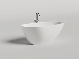 Ванна из литьевого мрамора Salini  Paola 172x83 1015104G отдельностоящая, S-sense, белая глянцевая