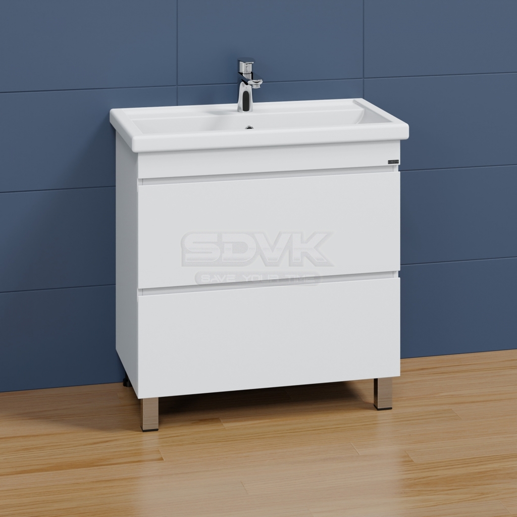Комплект мебели для ванной комнаты Vod-ok Астрид-120 (5 ящиков) белый