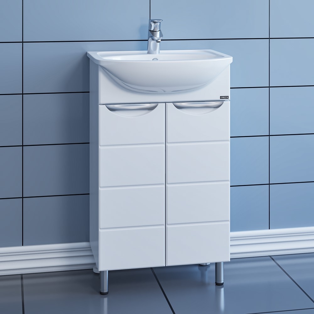 Мебель для ванной комнаты СанТа Родос 50 см напольная, белая, цвет белый 206021 - фото 2