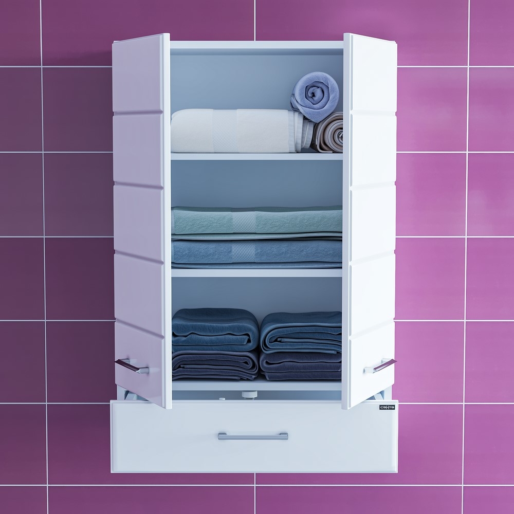 Шкаф СанТа Омега 60х90 407005 подвесной, над стиральной машиной, цвет белый - фото 2