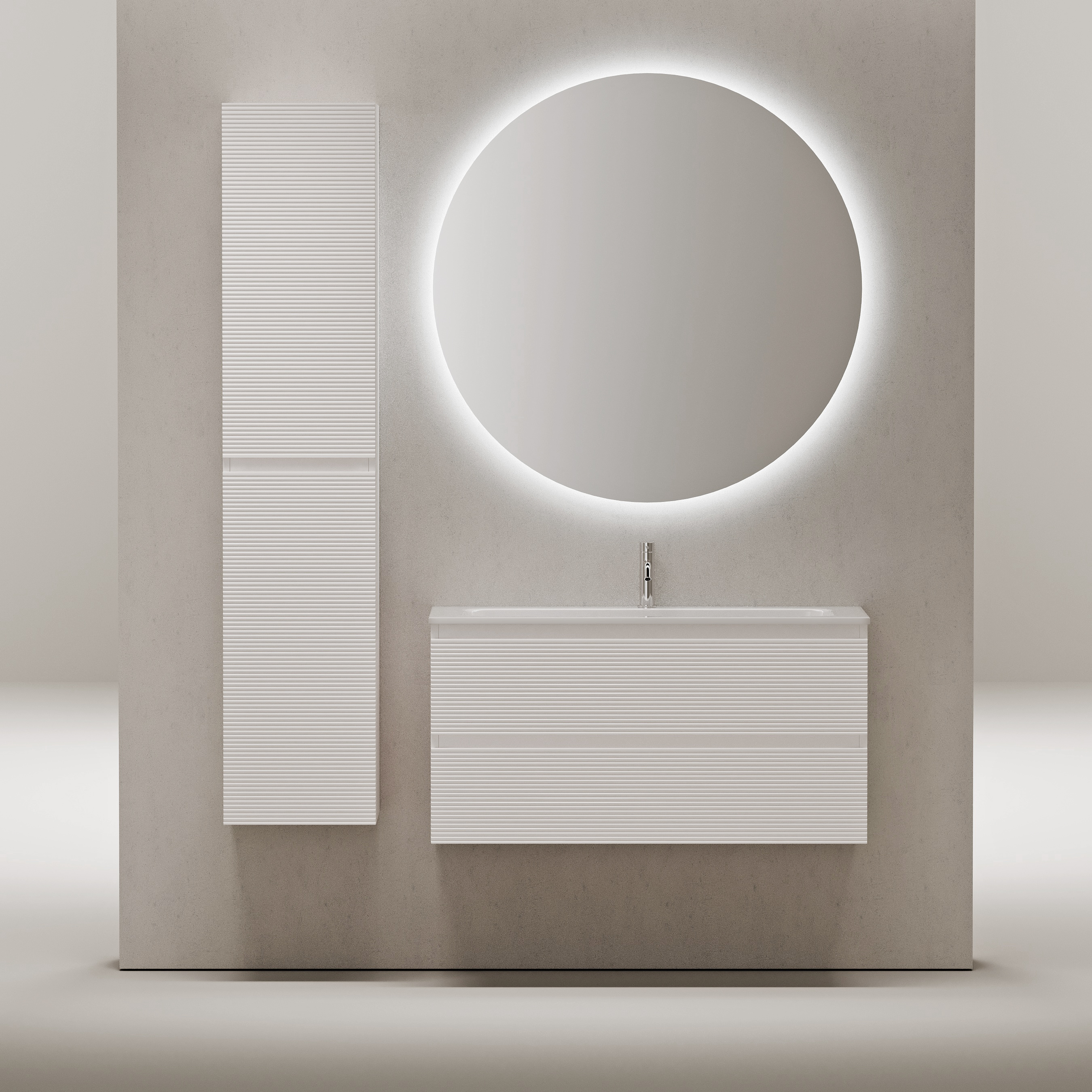 Мебель для ванной комнаты Sancos FOLK 100 см Bianco, цвет белый