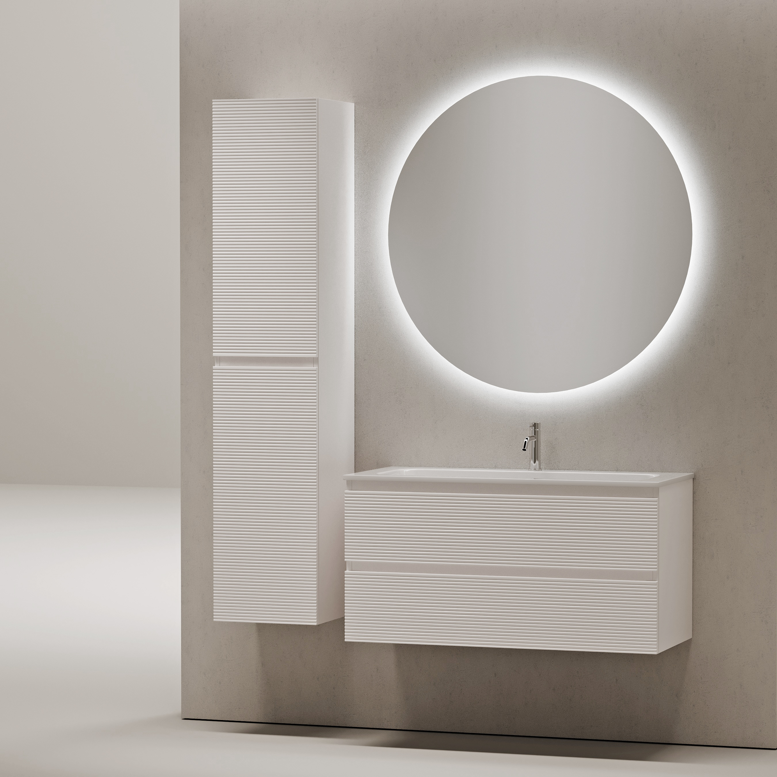 Мебель для ванной комнаты Sancos FOLK 100 см Bianco, цвет белый FL100W - фото 2