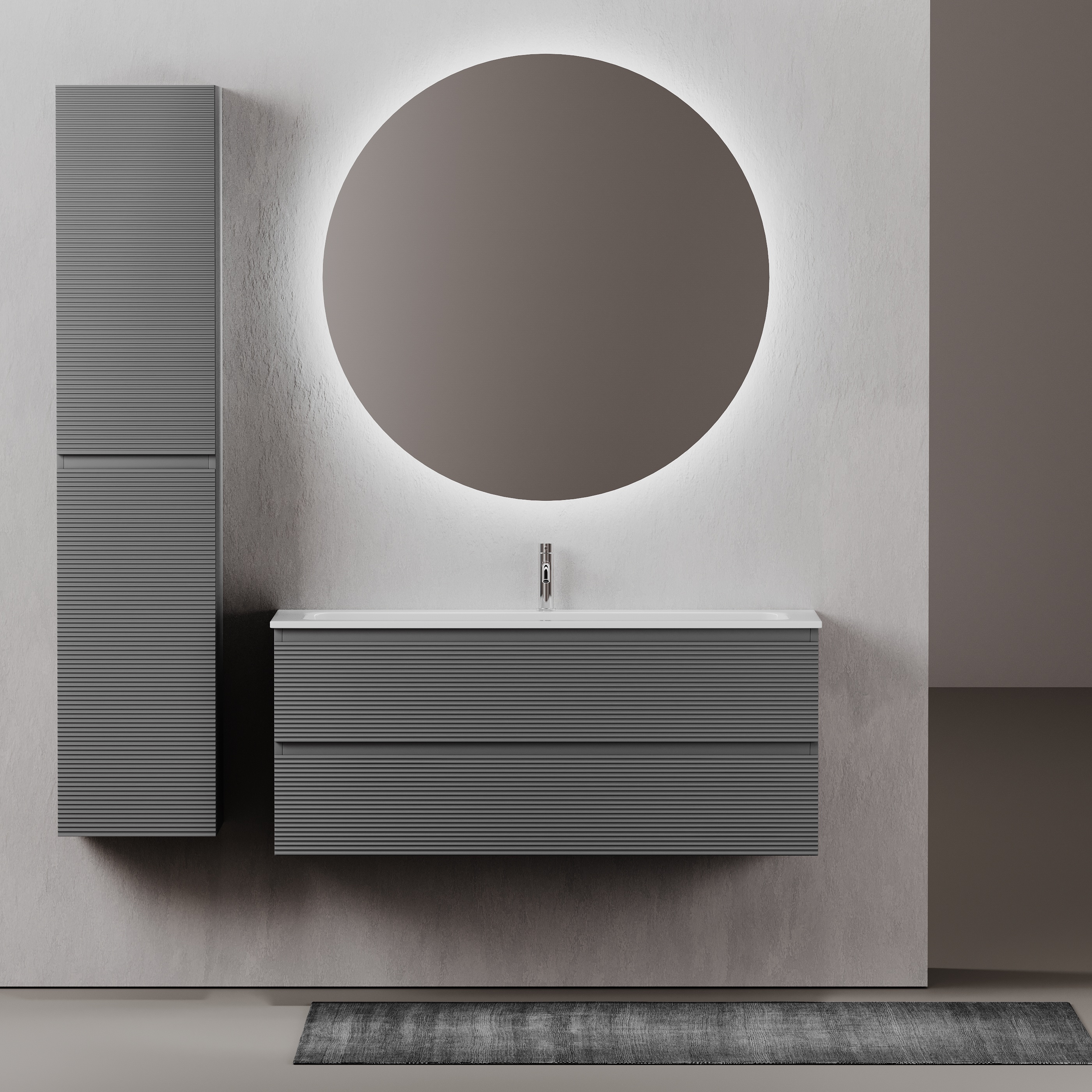 Мебель для ванной комнаты Sancos FOLK 120 см Grey soft, цвет серый