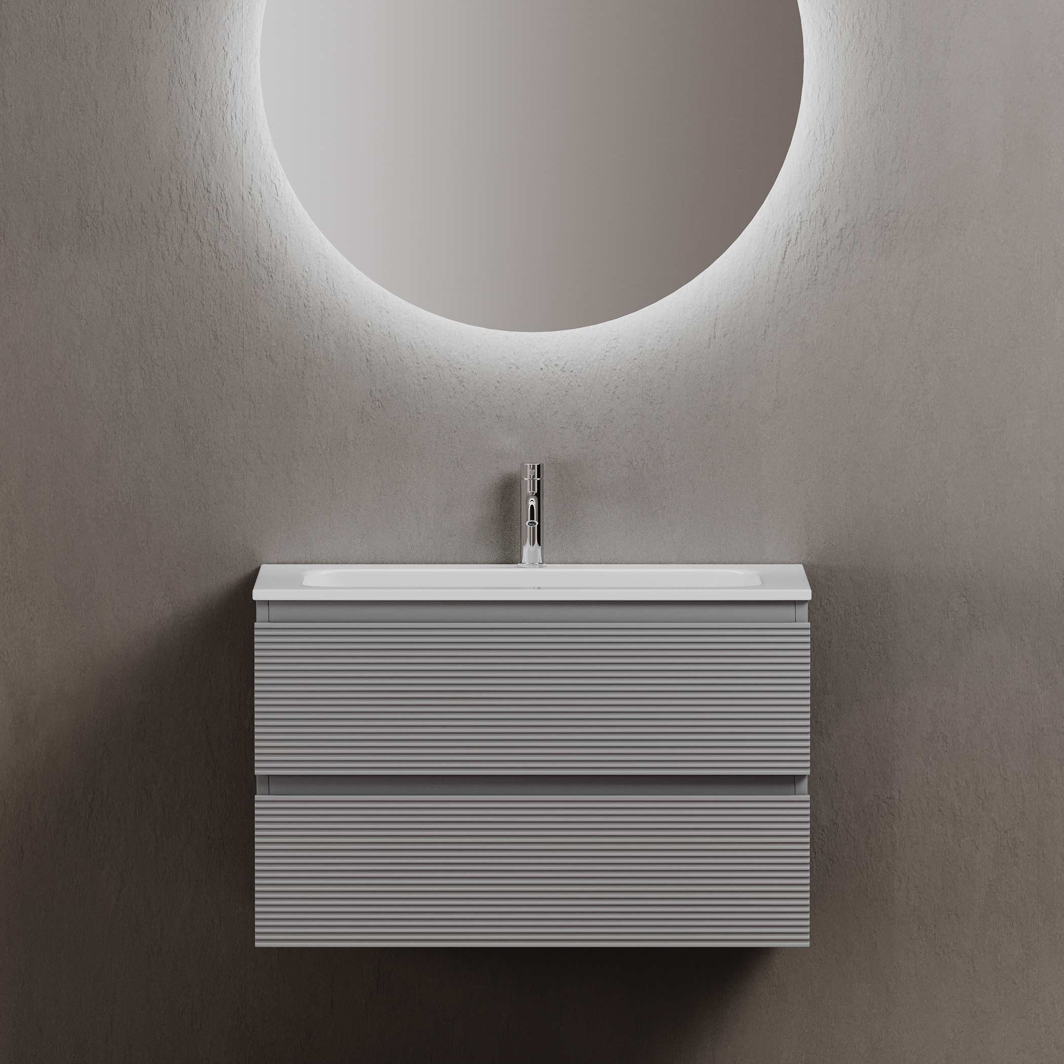 Мебель для ванной комнаты Sancos FOLK 80 см Ergraut soft, цвет серый FL80ES - фото 3