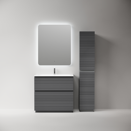 Мебель для ванной комнаты Sancos Folk Floor 80 см напольная, Grey soft