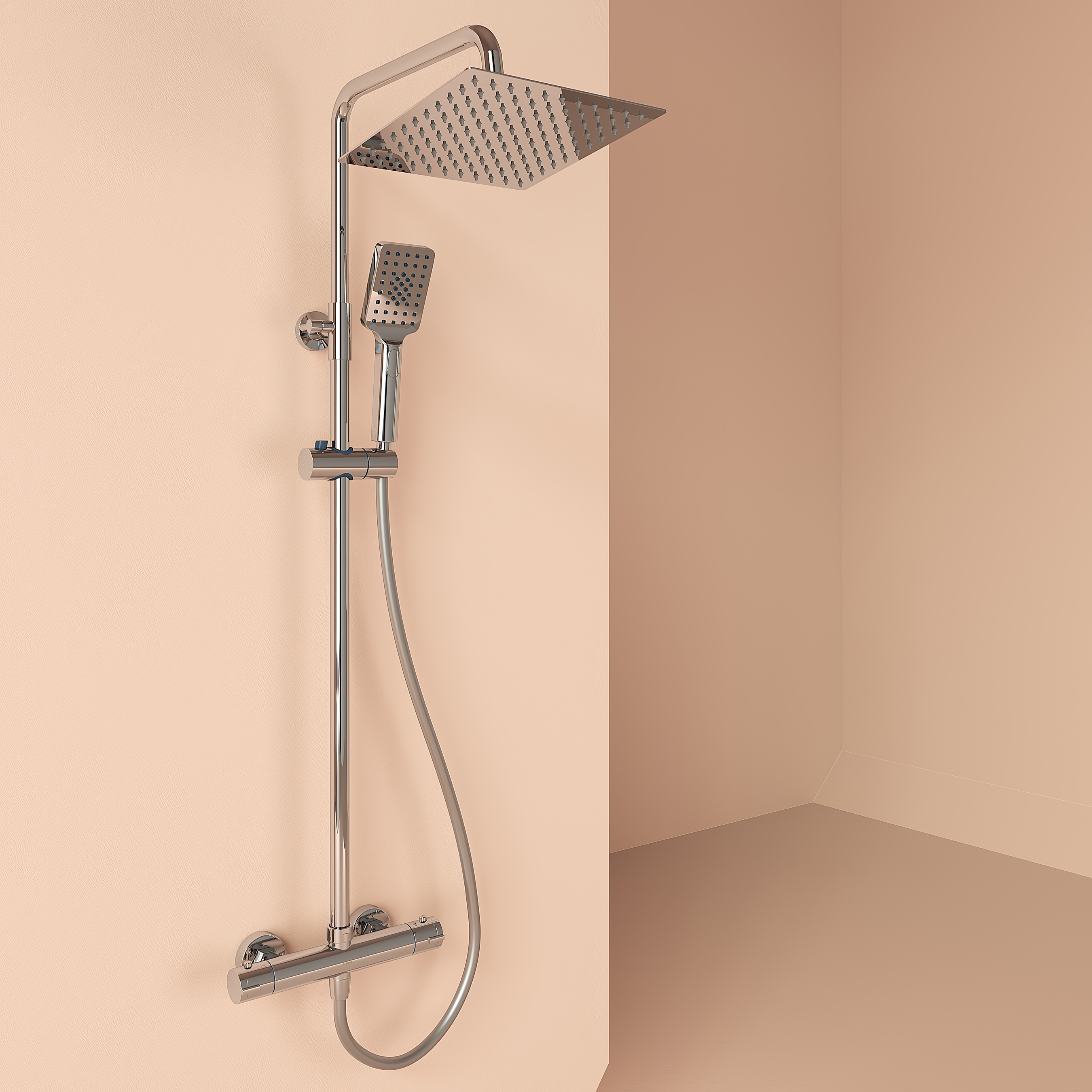 Душевая стойка Sancos Kanedo SC7100CH хром с термостатом без излива 22990₽