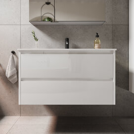 Тумба с раковиной Sancos Либра LB90W