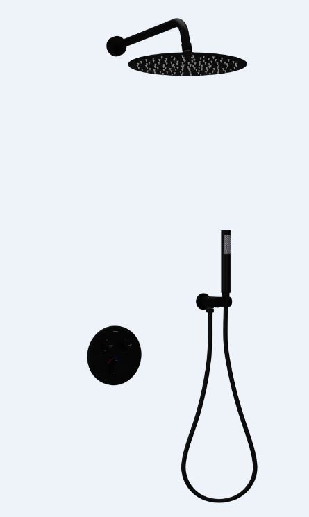 Встраиваемый душевой комплект Sancos Link SC3005MB черный матовый с термостатом 51180₽