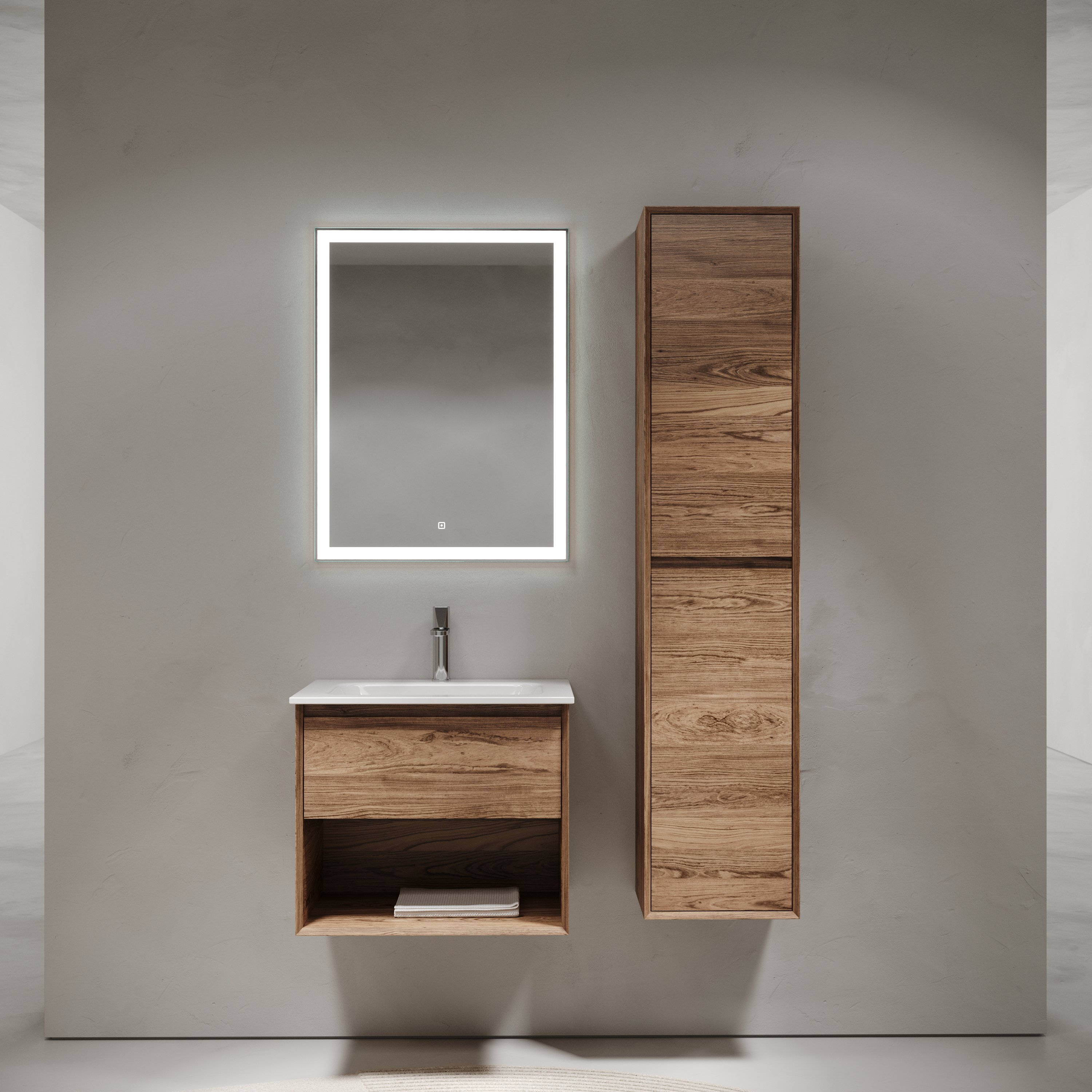 Мебель для ванной комнаты Sancos Marmi 1.0 60 см дуб чарльстон, цвет коричневый MR1.060ECH - фото 1