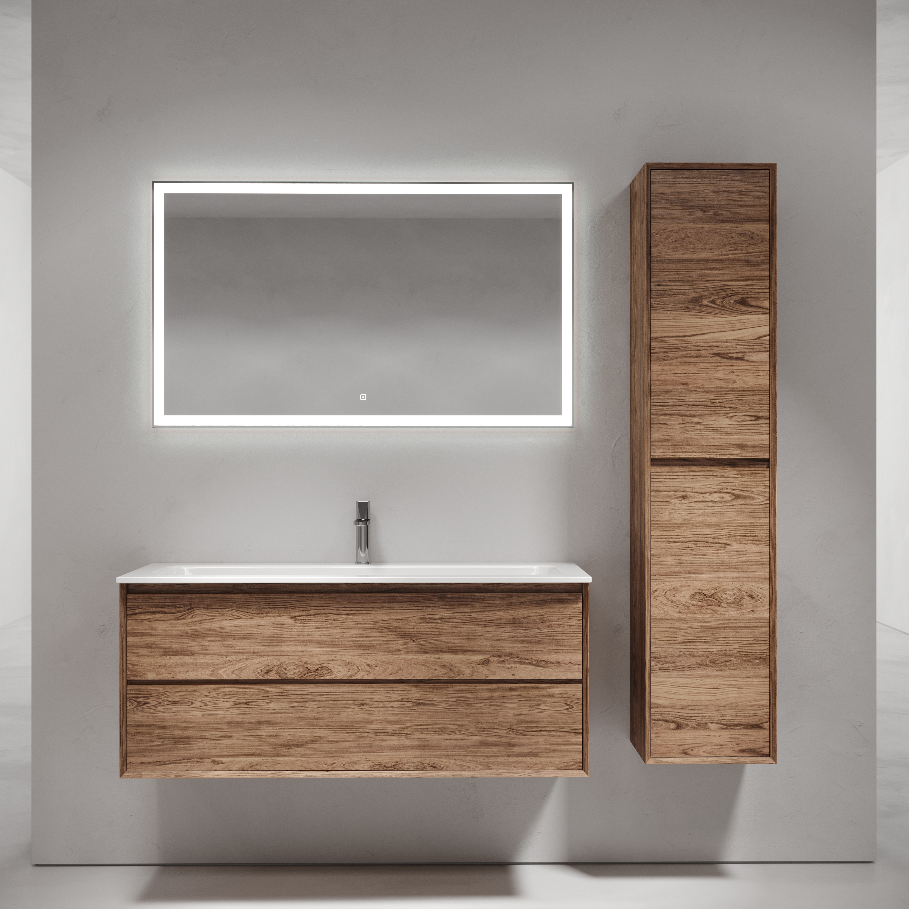 Мебель для ванной комнаты Sancos Marmi 2.0 120 см дуб чарльстон, цвет коричневый