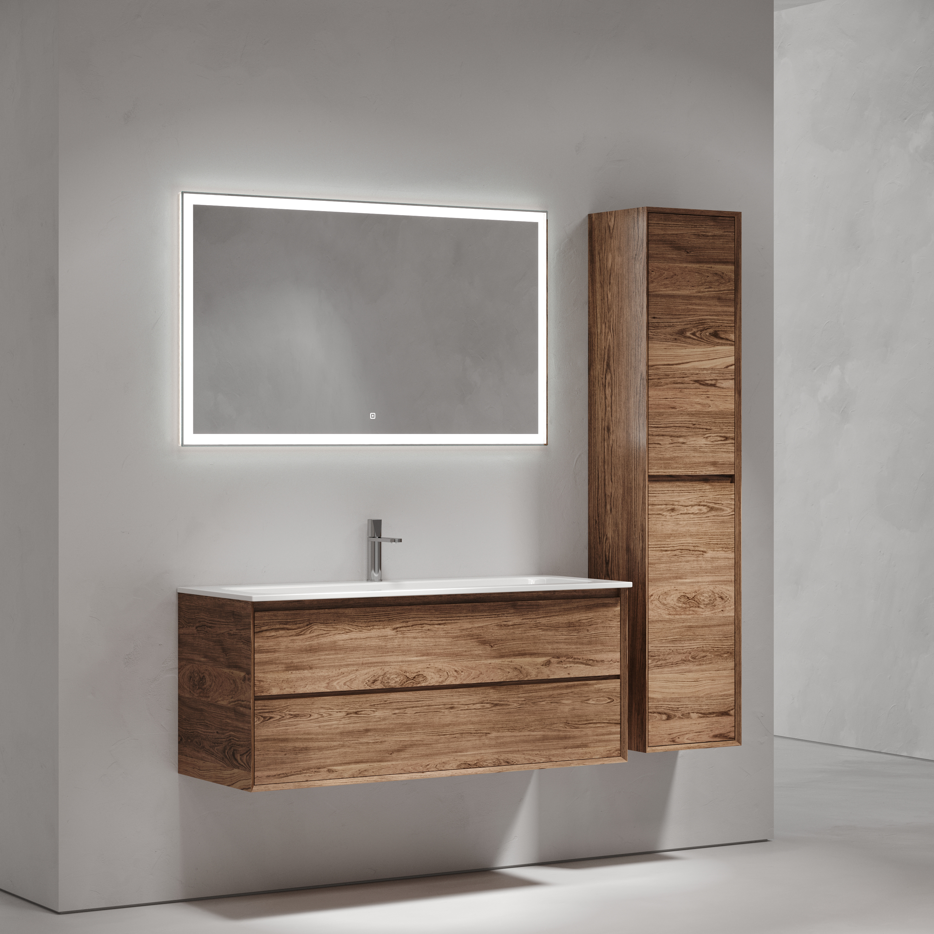 Мебель для ванной комнаты Sancos Marmi 2.0 120 см дуб чарльстон, цвет коричневый MR2.0120ECH - фото 3