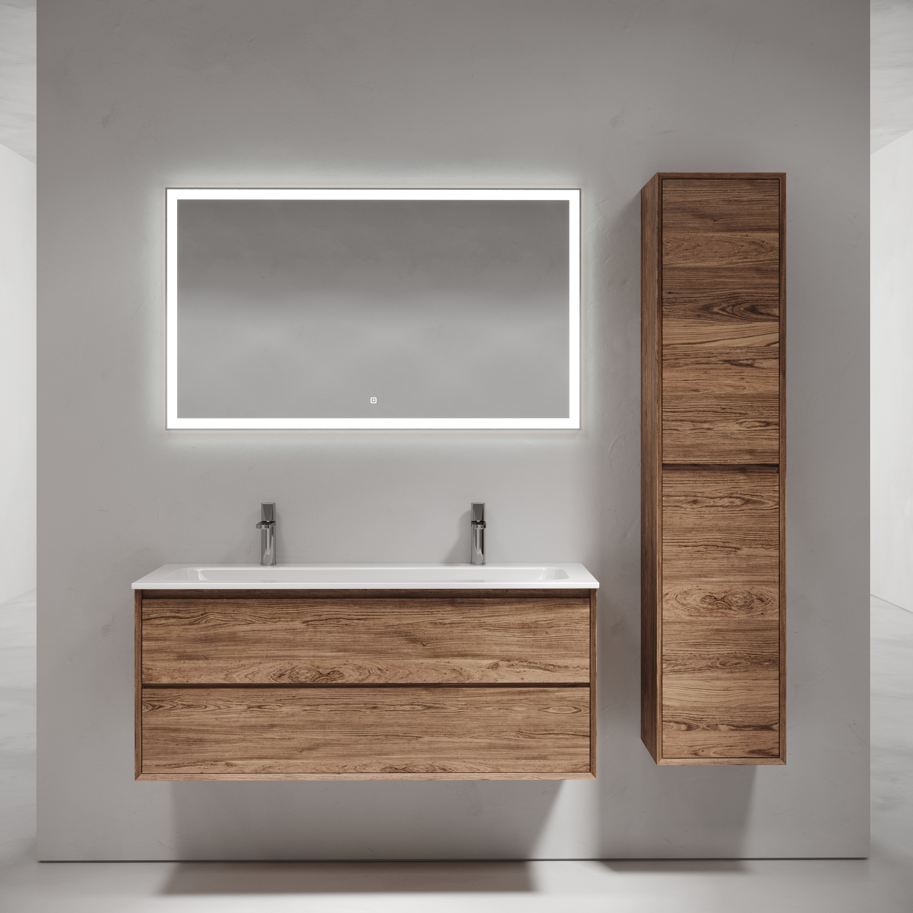 Мебель для ванной комнаты Sancos Marmi 2.0 120 см дуб чарльстон, цвет коричневый MR2.0120ECH - фото 5