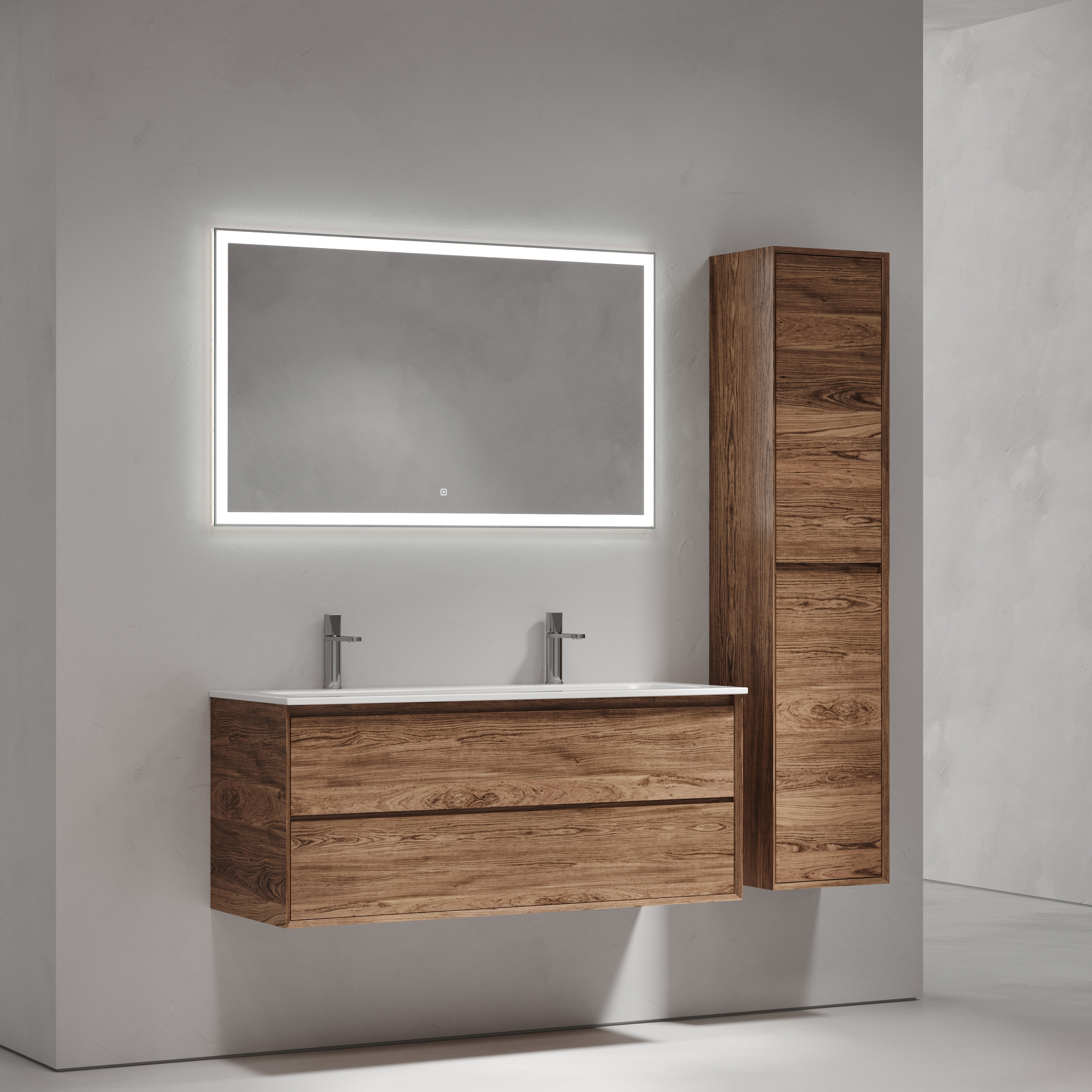 Мебель для ванной комнаты Sancos Marmi 2.0 120 см дуб чарльстон, цвет коричневый MR2.0120ECH - фото 6