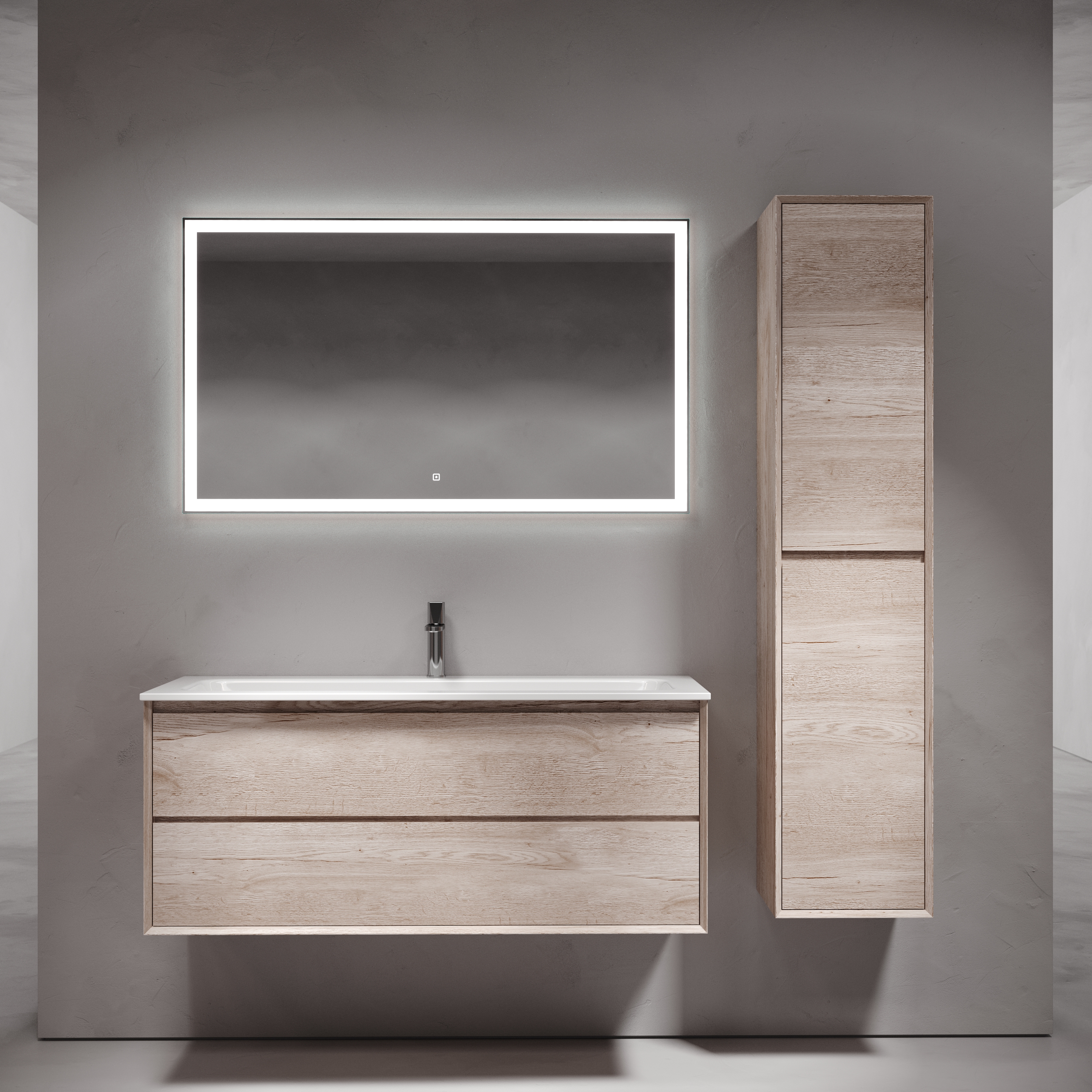 Мебель для ванной комнаты Sancos Marmi 2.0 120 см дуб галифакс натуральный, цвет коричневый