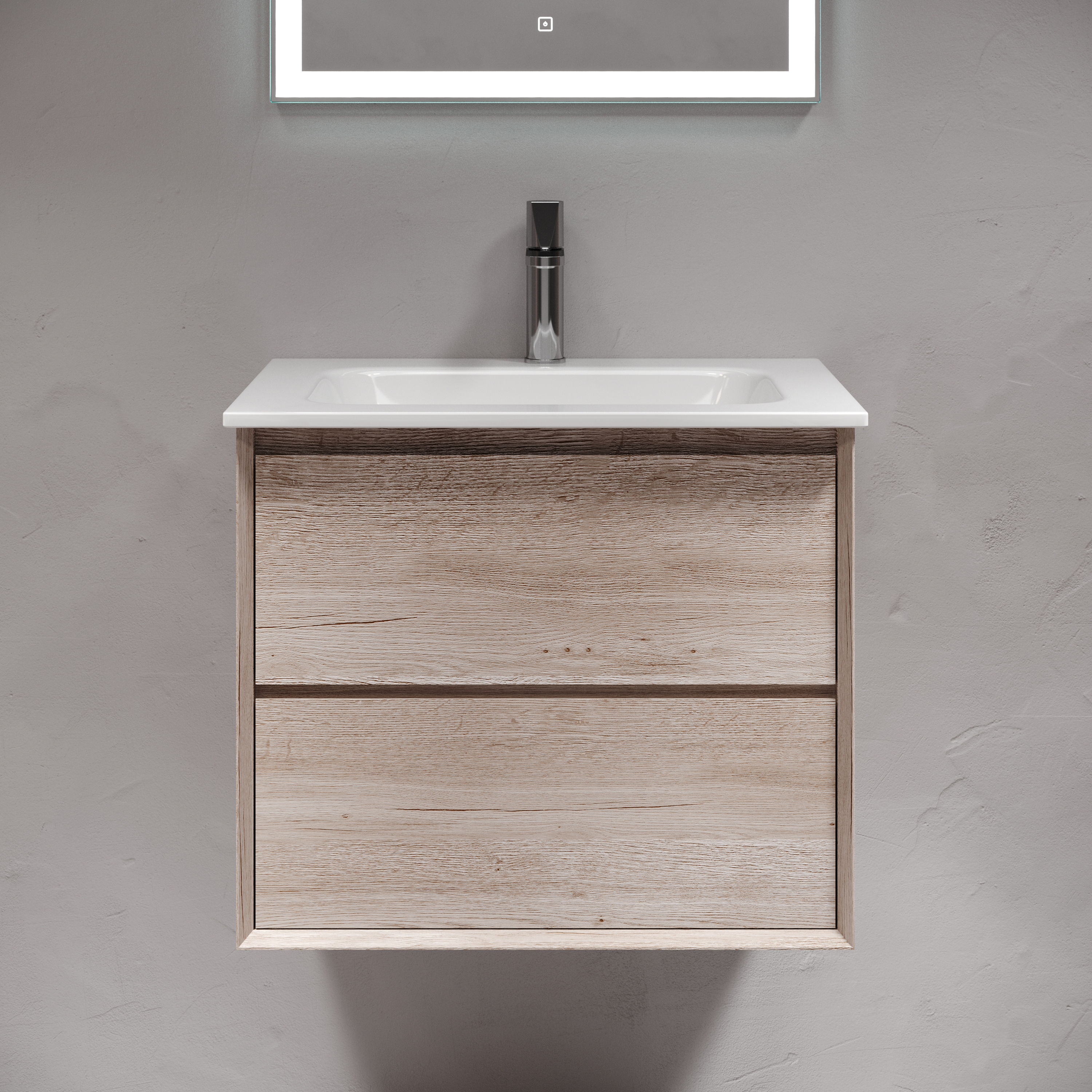 Мебель для ванной комнаты Sancos Marmi 2.0 60 см дуб галифакс натуральный, цвет коричневый MR2.060EG - фото 1