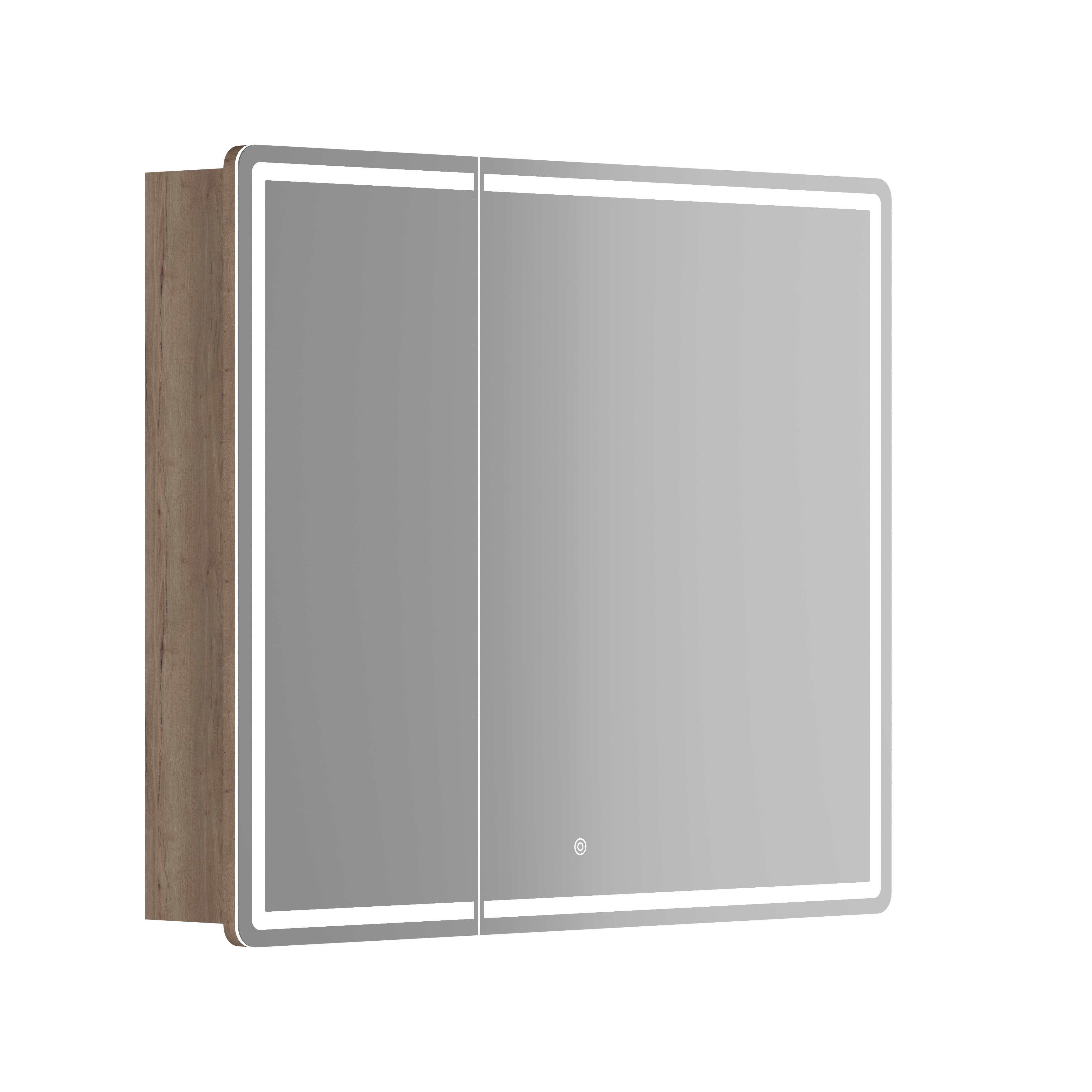 Зеркальный шкаф с подсветкой Sancos Mirror 89 см MI90EG дуб галифакс