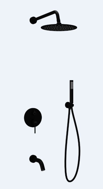 Встраиваемый душевой комплект Sancos Select SC3004MB черный матовый с изливом 25120₽