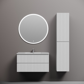 Тумба с раковиной Sancos Сноб Т (Snob T) SNT90W 90 см белый матовый (Bianco)