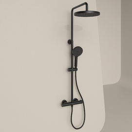 Душевая стойка Sancos Teo SC11001MB черная матовая, без излива