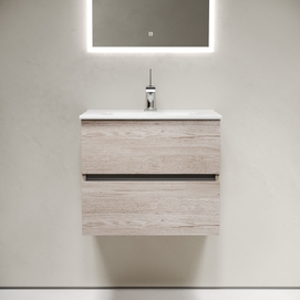 Тумба с раковиной Sancos Urban UR60EG 59 см подвесная, дуб галифакс натуральный