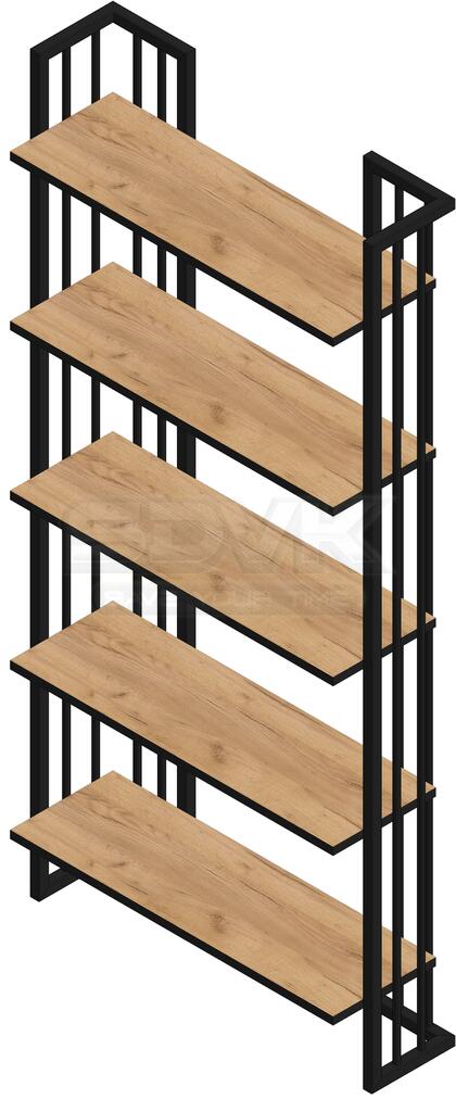 Стеллаж Sanflor Стеллаж 69 см С20867 черный купить по низкой цене в Москве