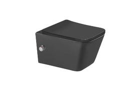 Унитаз подвесной SantiLine SL-5004MB-BD черный матовый, с крышкой микролифт, с функцией биде