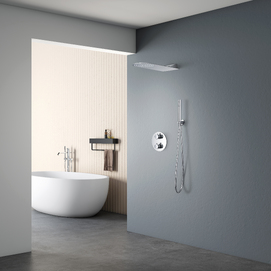 Встраиваемая душевая система SantiLine SL-9015 хром, с термостатом