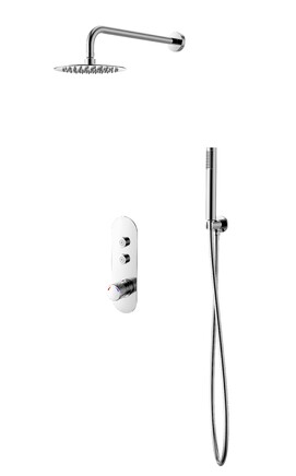 Встраиваемая душевая система SantiLine SL-9016 хром, с термостатом