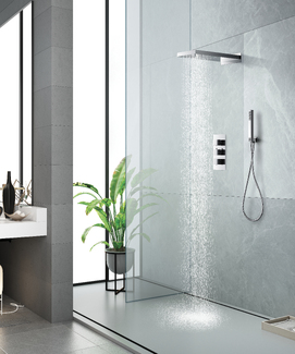 Встраиваемая душевая система SantiLine SL-9019 хром, с термостатом