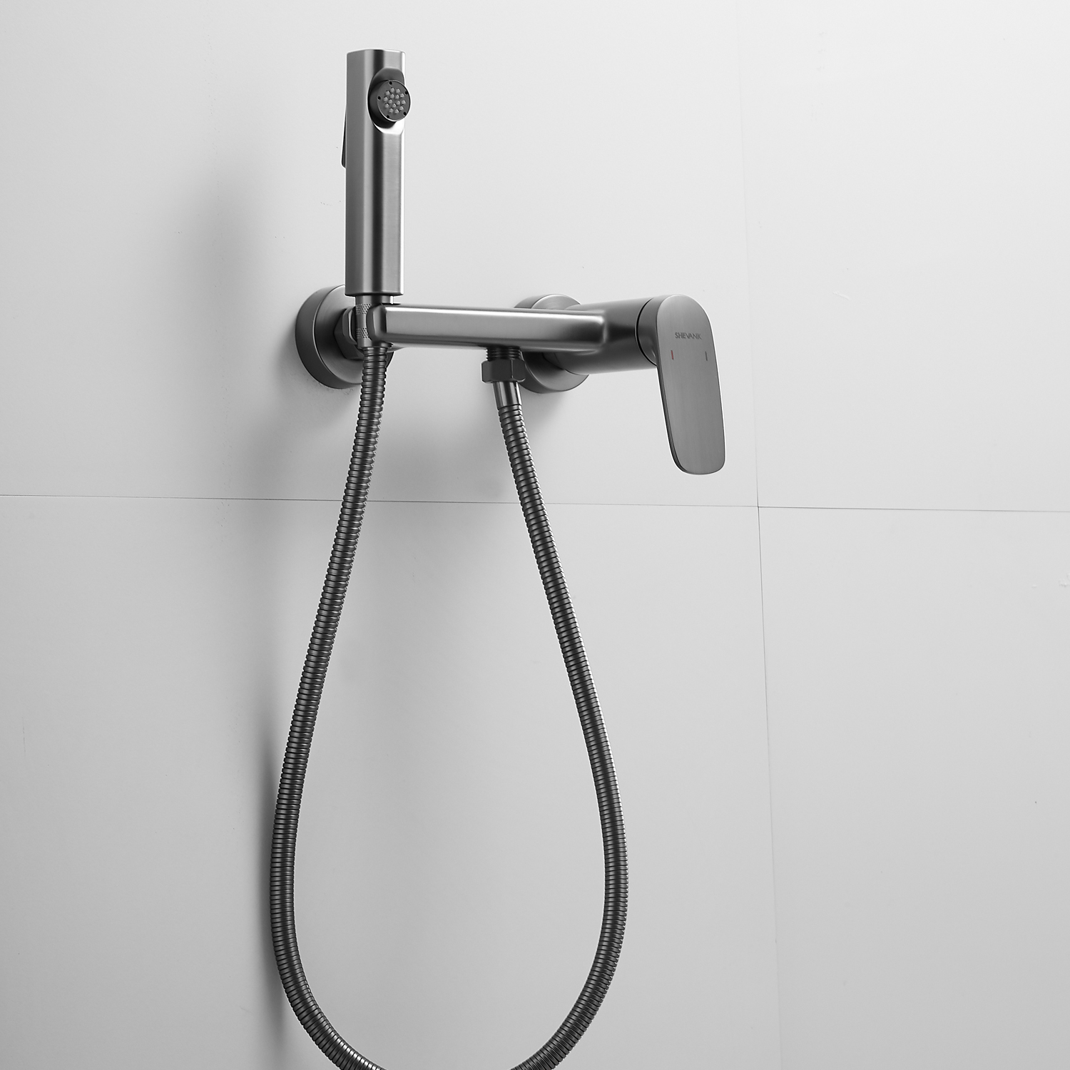 Гигиенический душ со смесителем Shevanik S8505T-1 оружейная сталь - фото 7