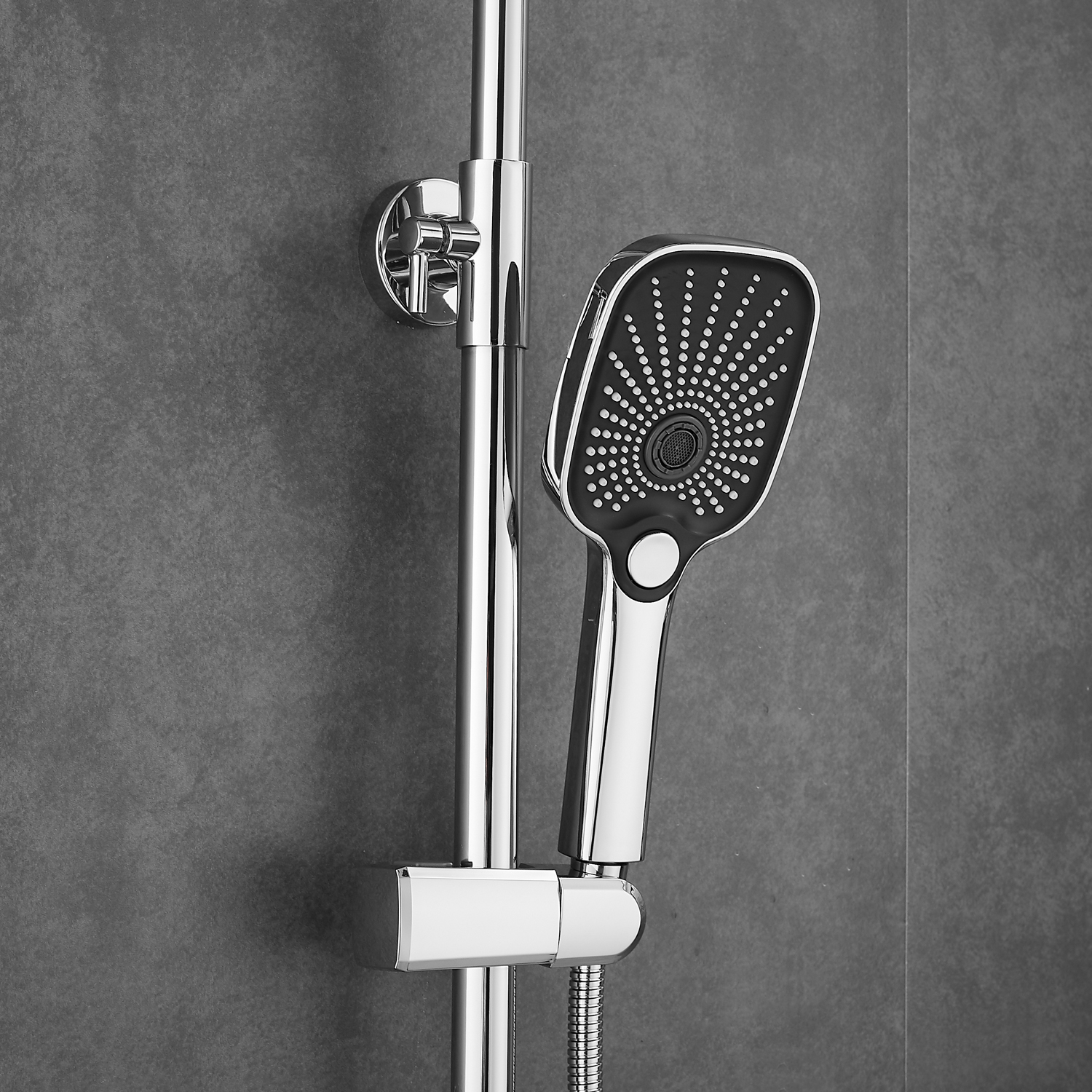 Душевая стойка Shevanik S8536 с изливом для ванны, хром - фото 5