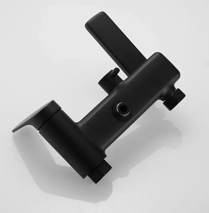 Душевая стойка Shevanik S8536H с изливом для ванны, черная, цвет черный - фото 4