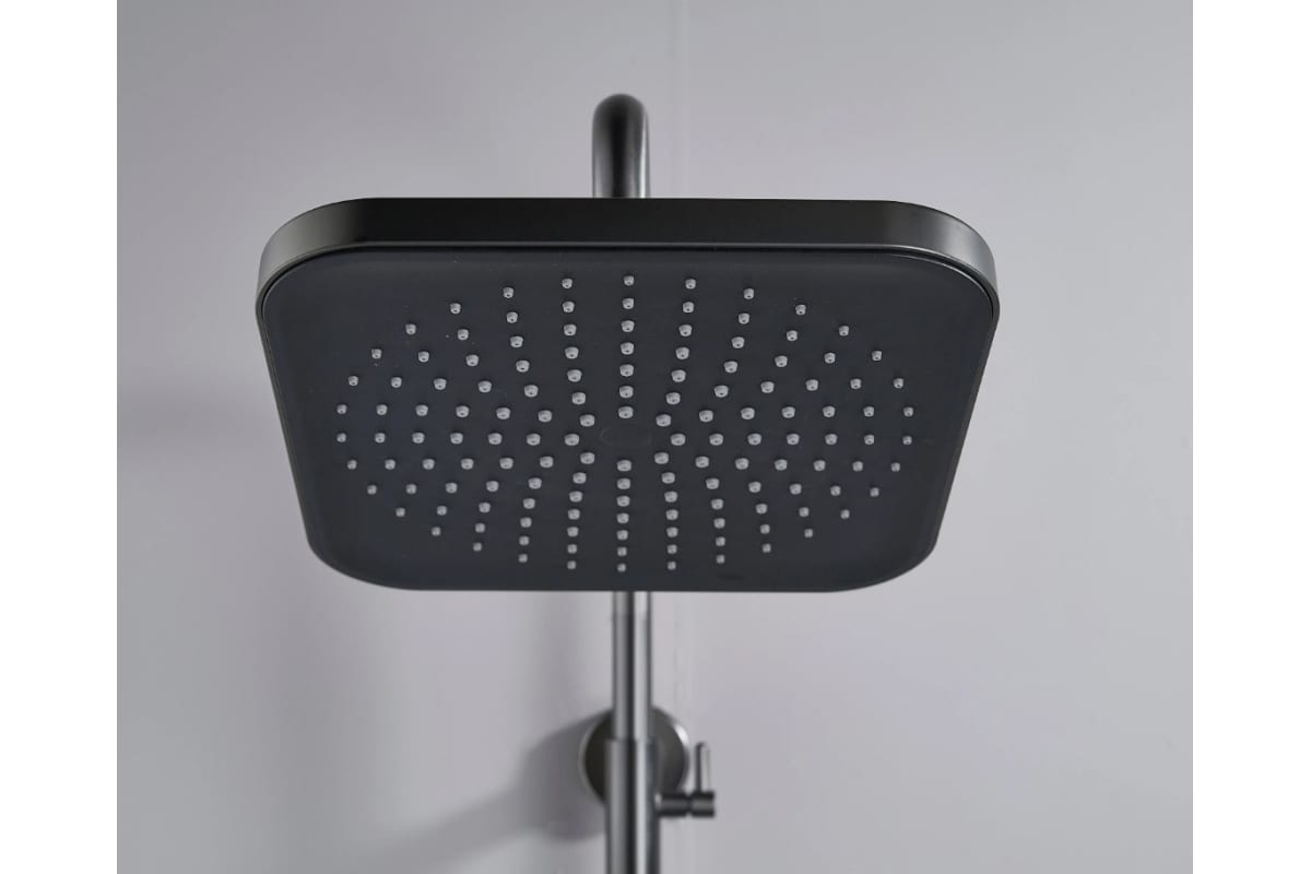 Душевая стойка Shevanik S9736T с изливом для ванны, оружейная сталь, цвет серый - фото 5